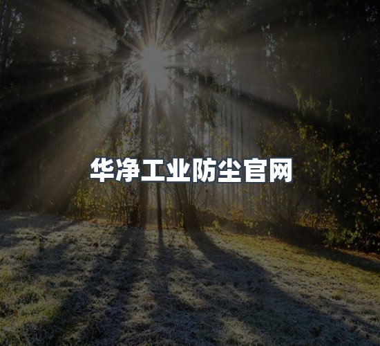 关于华净工业防尘官网